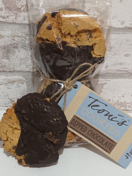 Dipped Chocolate Teonis Cookie